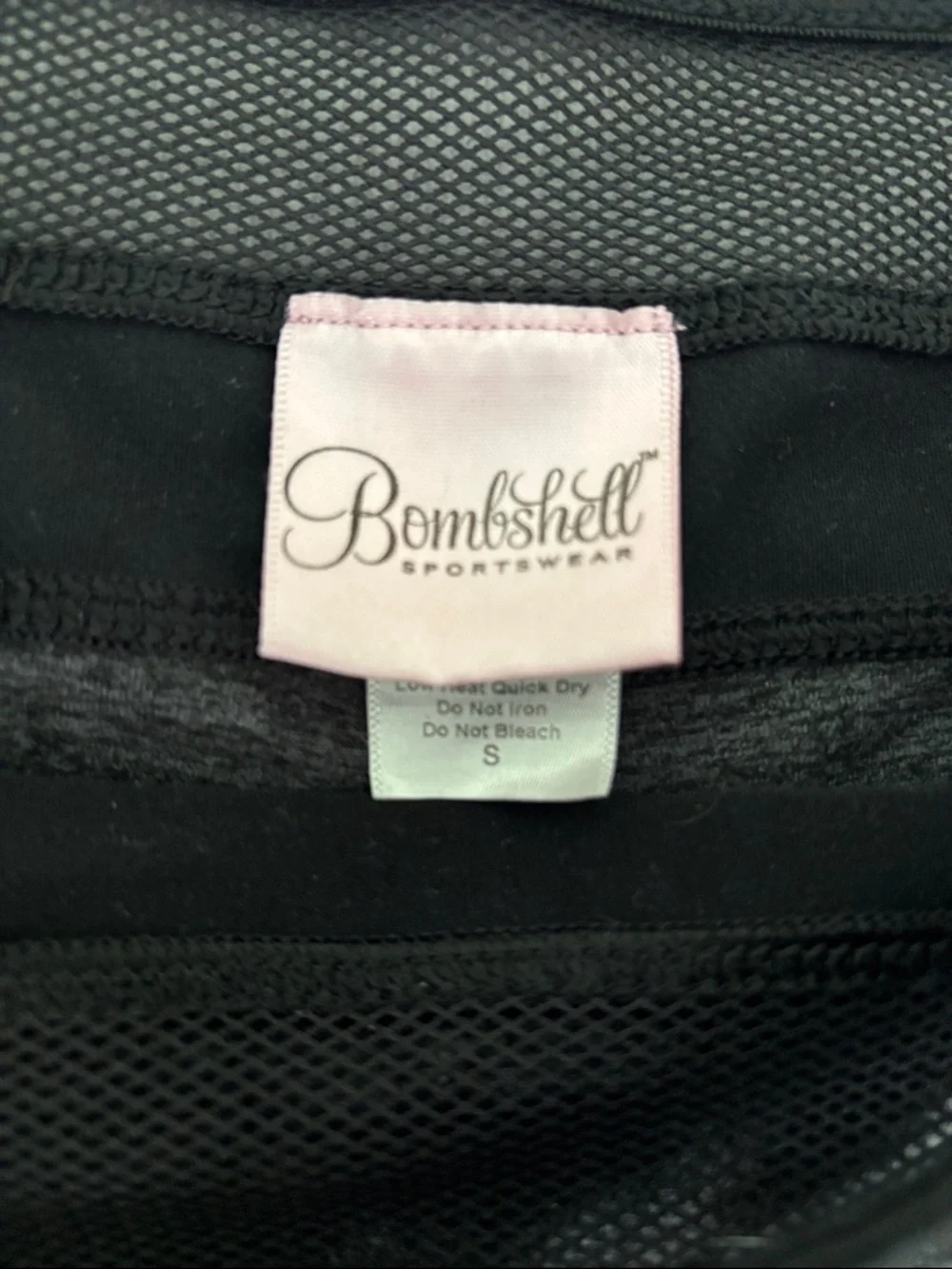 Bombshell Sportswear LIMITED EDITION Black Leggings With Mesh Stripes - Picture 2 of 4